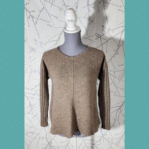 Eileen Fisher Beige Yak & Wool Blend Crewneck Sweater